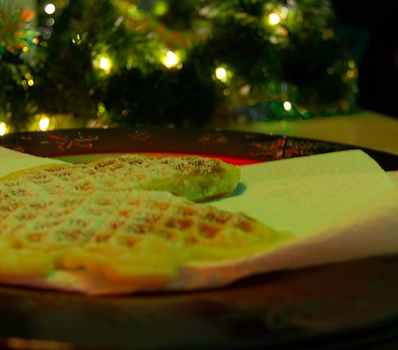 Leckere Waffeln auf der Glühweinfete (2025)